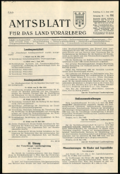 Amtsblatt für das Land Vorarlberg 19650605 Seite: 1