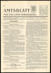 Amtsblatt für das Land Vorarlberg