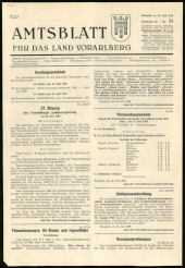 Amtsblatt für das Land Vorarlberg