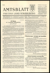 Amtsblatt für das Land Vorarlberg