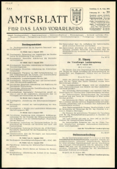 Amtsblatt für das Land Vorarlberg