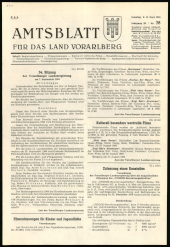 Amtsblatt für das Land Vorarlberg