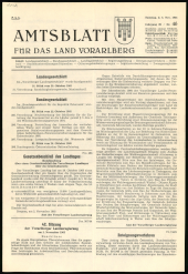 Amtsblatt für das Land Vorarlberg