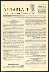 Amtsblatt für das Land Vorarlberg 19651120 Seite: 1