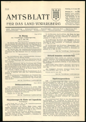 Amtsblatt für das Land Vorarlberg 19660625 Seite: 1