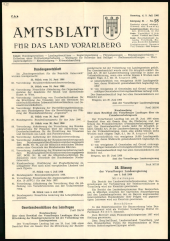 Amtsblatt für das Land Vorarlberg 19660709 Seite: 1