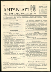 Amtsblatt für das Land Vorarlberg 19660716 Seite: 1