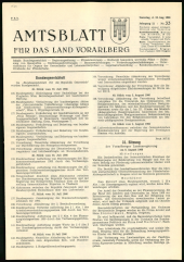 Amtsblatt für das Land Vorarlberg 19660813 Seite: 1