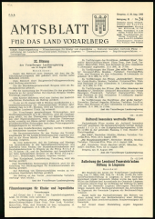 Amtsblatt für das Land Vorarlberg 19660820 Seite: 1