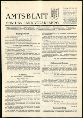 Amtsblatt für das Land Vorarlberg