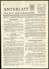 Amtsblatt für das Land Vorarlberg