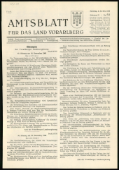 Amtsblatt für das Land Vorarlberg