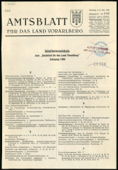 Amtsblatt für das Land Vorarlberg 1966bl01 Seite: 1