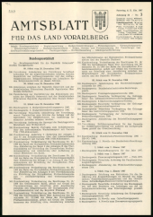 Amtsblatt für das Land Vorarlberg