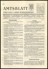 Amtsblatt für das Land Vorarlberg