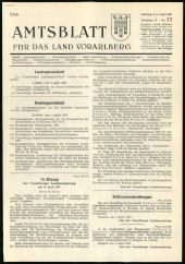 Amtsblatt für das Land Vorarlberg 19670415 Seite: 1