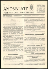 Amtsblatt für das Land Vorarlberg 19670506 Seite: 1