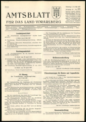 Amtsblatt für das Land Vorarlberg 19670513 Seite: 1