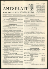 Amtsblatt für das Land Vorarlberg 19670805 Seite: 1