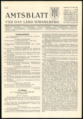 Amtsblatt für das Land Vorarlberg 19670812 Seite: 1