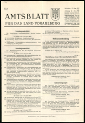 Amtsblatt für das Land Vorarlberg 19670819 Seite: 1