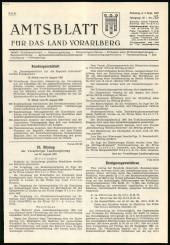 Amtsblatt für das Land Vorarlberg