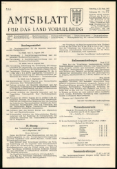 Amtsblatt für das Land Vorarlberg