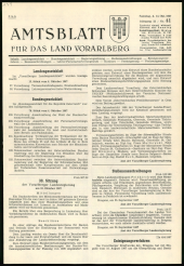 Amtsblatt für das Land Vorarlberg