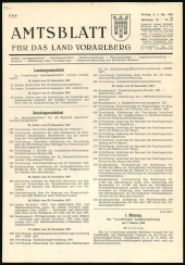 Amtsblatt für das Land Vorarlberg