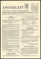 Amtsblatt für das Land Vorarlberg