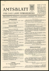 Amtsblatt für das Land Vorarlberg