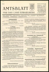 Amtsblatt für das Land Vorarlberg