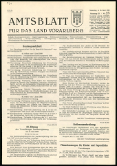 Amtsblatt für das Land Vorarlberg