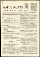 Amtsblatt für das Land Vorarlberg