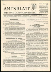 Amtsblatt für das Land Vorarlberg