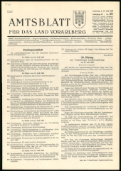 Amtsblatt für das Land Vorarlberg