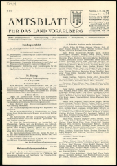 Amtsblatt für das Land Vorarlberg