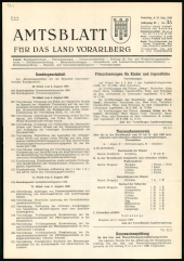 Amtsblatt für das Land Vorarlberg