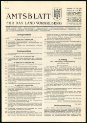 Amtsblatt für das Land Vorarlberg