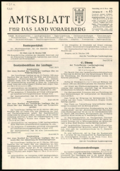 Amtsblatt für das Land Vorarlberg