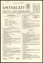 Amtsblatt für das Land Vorarlberg