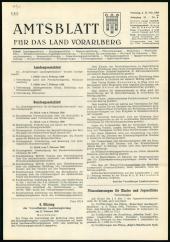 Amtsblatt für das Land Vorarlberg