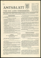 Amtsblatt für das Land Vorarlberg