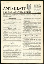 Amtsblatt für das Land Vorarlberg 19690802 Seite: 1