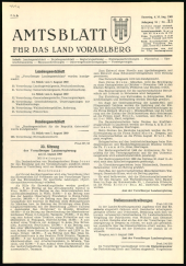 Amtsblatt für das Land Vorarlberg 19690816 Seite: 1