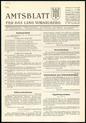 Amtsblatt für das Land Vorarlberg