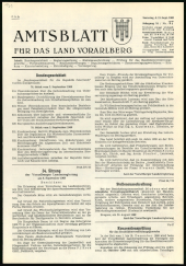 Amtsblatt für das Land Vorarlberg