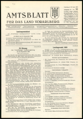 Amtsblatt für das Land Vorarlberg 19690920 Seite: 1