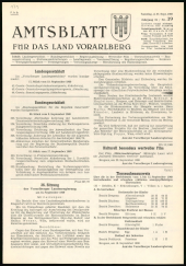 Amtsblatt für das Land Vorarlberg