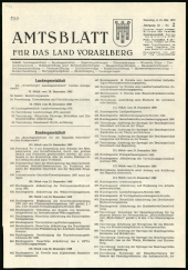 Amtsblatt für das Land Vorarlberg 19700110 Seite: 1